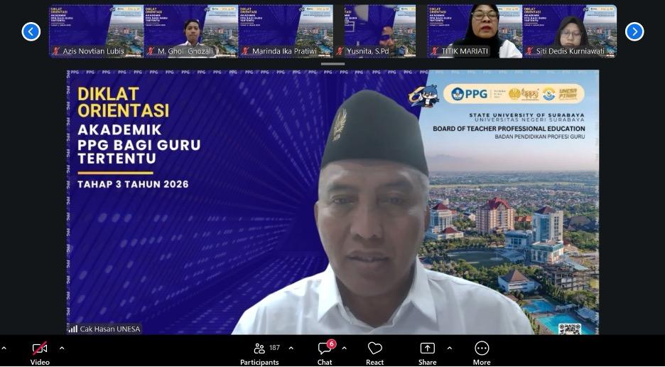 Jangkau 11 Provinsi, Unesa Dampingi 180 Guru Siap Sertifikasi Melalui Program PPG Tahap 3