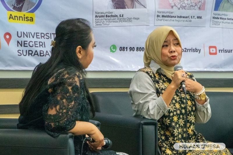 Meithiana Indrasari menegaskan pentingnya belajar dan berpendidikan tinggi bagi perempuan.