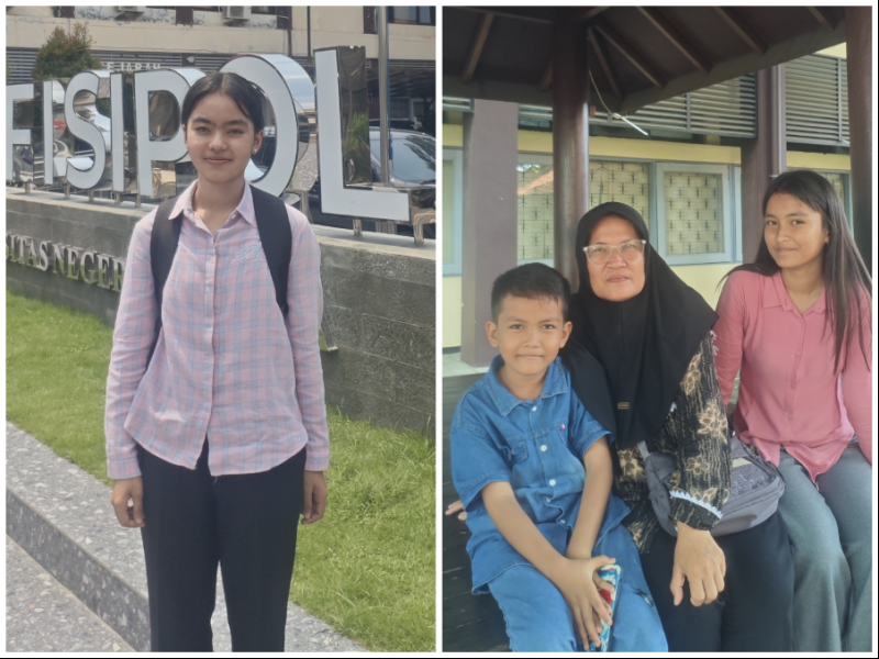 Rachel (kiri) peserta asal Ponorogo, dan orang tua salah satu peserta (kanan) asal Kota ‘Bumi Majapahit.’
