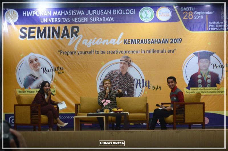Menumbuhkan Jiwa Wirausaha, Jurusan Biologi Adakan Seminar Nasional Kewirausahaan 2019
